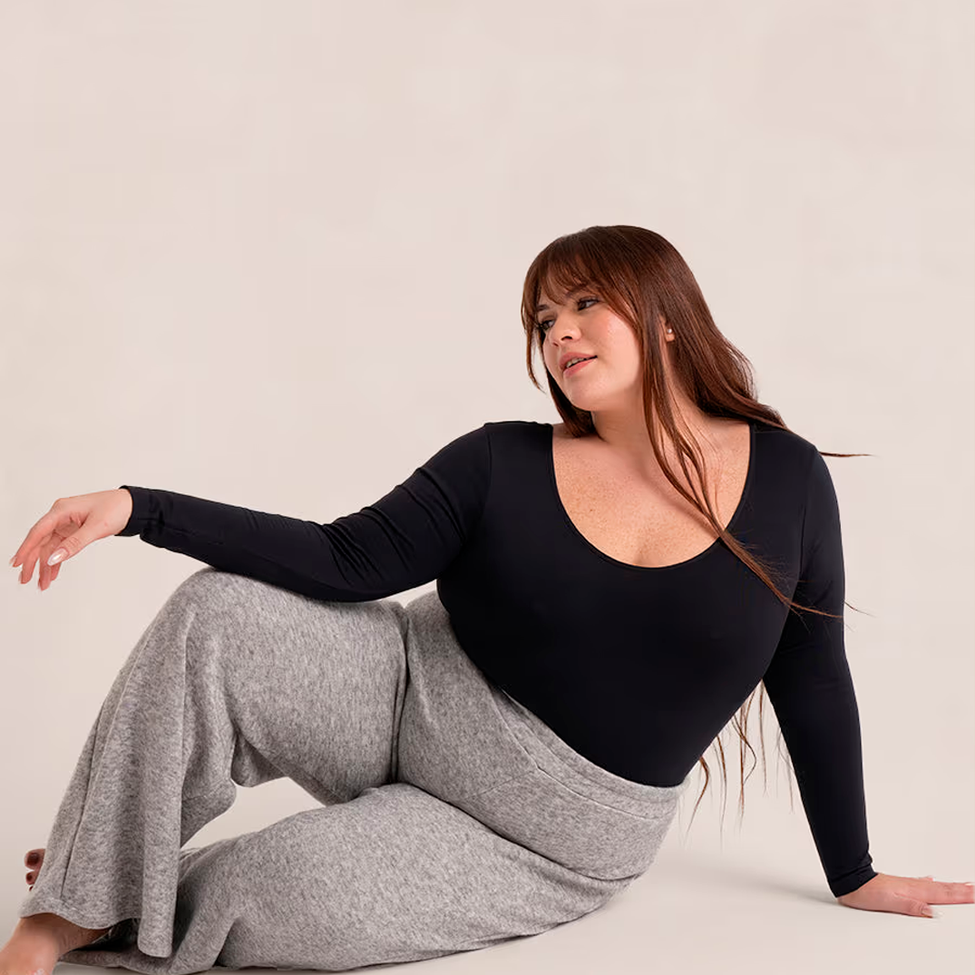Body Modelador Manga Longa Divine
